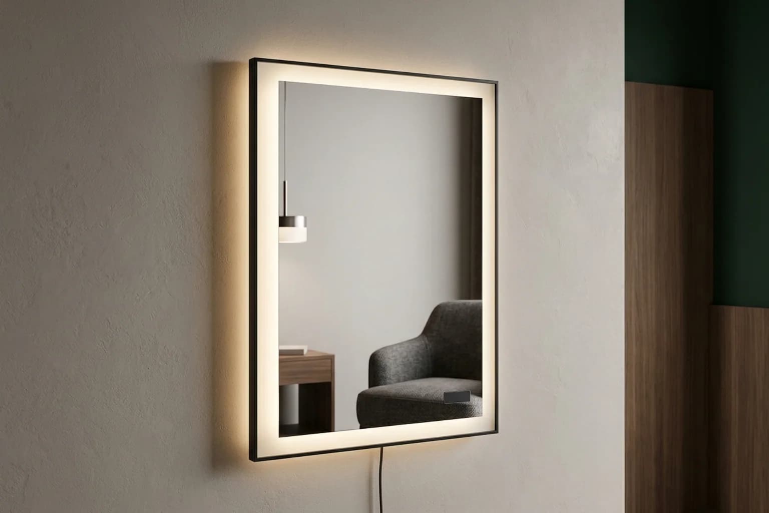 Custom LED mirrors — hero view